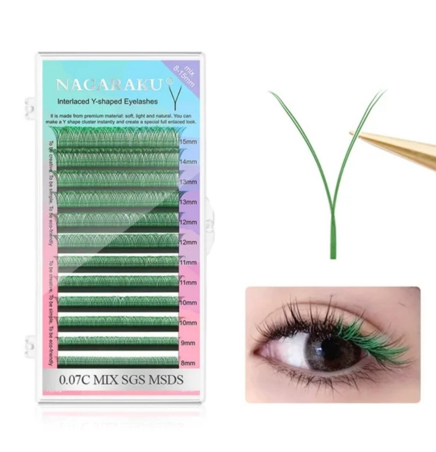 Green Y-Lashes - Image 2